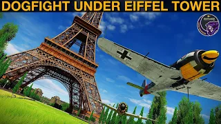 P-47D Thunderbolt vs FW-190A-8 Anton: Dogfight Under The Eiffel Tower | DCS WORLD