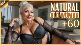 Natural Older Women OVER 60 🔥 Fashion Tips Review 💋 Part 40