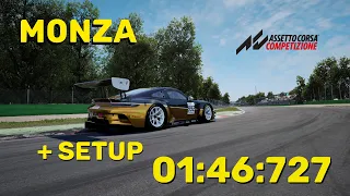 ACC Hotlap Porsche 992 GT3 R  @ Monza - 1:46:727 W/ Modified aggressive preset setup