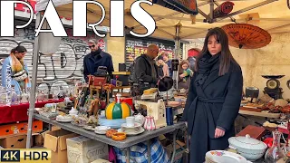 🇫🇷[PARIS 4K] WALK IN PARIS"PARIS BASTILLE SUNDAY FLEA MARKET WALK" (4K60 FPS VERSION)21/MARCH/2024