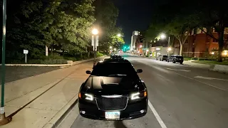 Night POV In my tuned AWD HEMI Chrysler 300 !!! “Downtown Chicago”