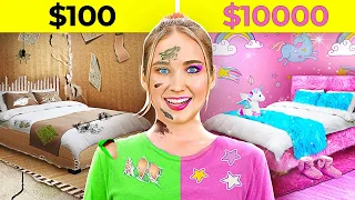 EPIC RICH VS POOR ROOM MAKEOVER || Cool Crafts and Smart Gadgets for Your Home by 123 GO!