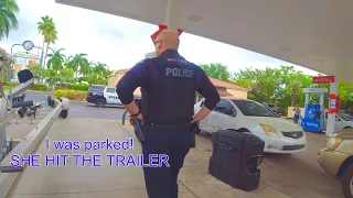 KAREN CRASHES THE BOAT TRAILER THEN CALLS THE COPS ON ME!!