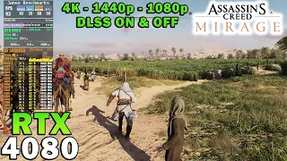 Assassins Creed Mirage | RTX 4080 | Ryzen 7 5800X3D | 4K - 1440p - 1080p | Ultra High Settings