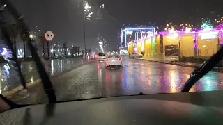 Heavy rain in Jeddah Saudi Arabia 2018
