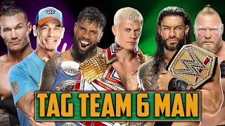 John Cena & Jey Uso & Randy Orton vs Cody Rhodes & Roman Reigns & Brock Lesnar