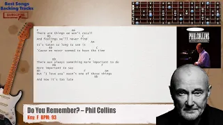 🎸 Do You Remember? – Phil Collins Guitar Backing Track with chords and lyrics