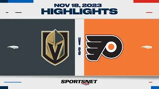 NHL Highlights | Golden Knights vs. Flyers - November 18, 2023