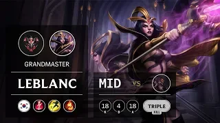 LeBlanc Mid vs Lucian - KR Grandmaster Patch 10.2