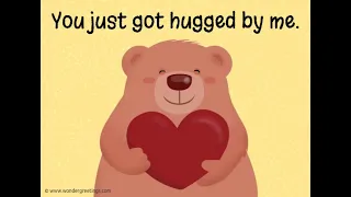 Hugged by me - Free Congratulations eCard
