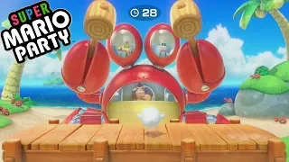 Super Mario Party - Donkey Kong vs Dry Bones vs Bowser Jr vs Boo - Whomps Domino Ruins 10 Turns #2