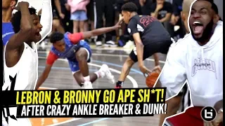 LeBron & Bronny LOSE THEIR MIND After CRAZY Ankle Breaker & Nasty POSTER DUNK!!! Game Gets HEATED!
