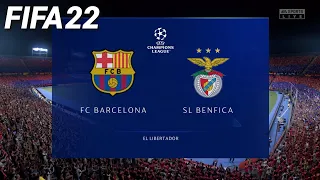 FIFA 22 - FC Barcelona vs SL Benfica - UEFA Champions League | PS4