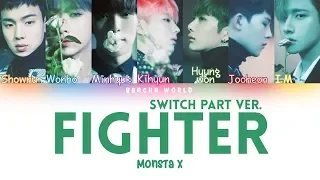 MONSTA X (몬스타엑스) FIGHTER (SWITCHED PARTS VERSION) (COLOR CODED/HAN/ROM/ENG)