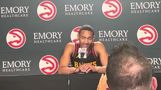 Hawks Kobe Bufkin at Atlanta NBA Media Day for 2023-2024 Season 10/2/2023