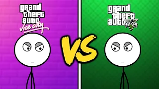 GTA V Gamers VS GTA Vice City Gamers