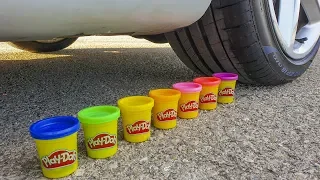 Crushing Crunchy & Soft Things by Car! - EXPERIMENT: CAR VS SLIME STRESS BALLS!!