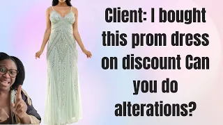 Green Beaded Prom Dress Alterations