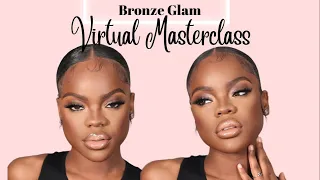 Bronze Glam Virtual Masterclass | Client Makeup Tutorial | Darkskin Makeup