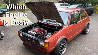 Best Engine Swap for a MK1 Rabbit? | VR6 vs 1.8t vs TDI vs ABA vs 07K