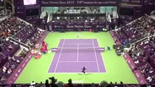 Serena Williams vs Victoria Azarenka at the Qatar Total Ope