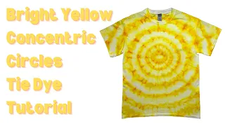 Tie-Dye Patterns: Bright Yellow Concentric Circles