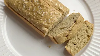 4 Ingredients Low Carb Bread, No Fat, No yeast, No Flour, No Kneading- Ready in 10 Minutes.