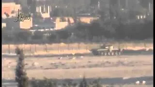 Syria. T 72 blow up by terrorist 1 6 2013