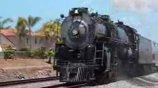 Santa Fe 3751 Steam Locomotive through San Diego