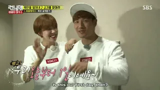 Kim Jongkook being asked out for a date ! [ Running man love line]