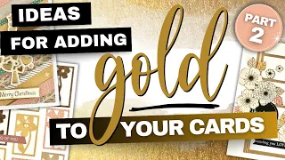 EASY CARD MAKING IDEAS USING GOLD CARD | CARD MAKING TUTORIAL | 10 CARDS | DIY BIRTHDAY CARDS CRAFT