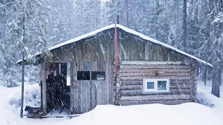 2 Days Hiding From the Snow in a Cozy Cabin / ASMR