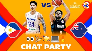 Philippines v New Zealand - Chat Party | ⚡🏀 #FIBAWC Qualifiers | #WinForAll