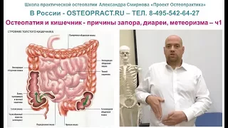 Остеопатия и кишечник - причины запора, диареи, метеоризма – ч.1