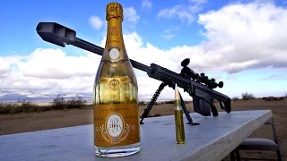 How To Uncork Cristal with a 50 Cal - Slow Motion Barrett M107