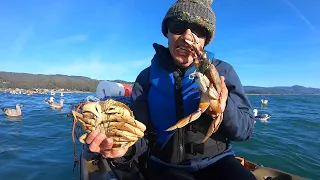 I Would NOT Recommend This...Big Swell Crabbing in a Tiny Kayak