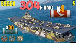 Essex 4 Kills & 304k Damage | World of Warships Gameplay