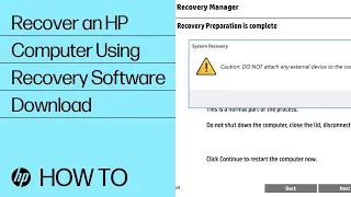 Recover an HP Computer Using Recovery Software Download | HP Computers | HP Support