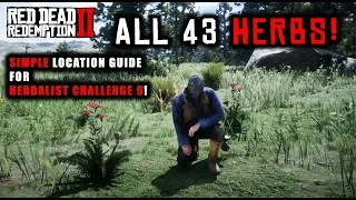 Red Dead Redemption 2 - How To Find All 43 Herbs Flowers Orchids! SIMPLE Location Guide!