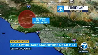 Earthquake in SoCal upgraded to 5.1; at least 4 aftershocks above magnitude 3.0