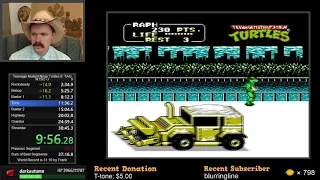 Teenage Mutant Ninja Turtles II: The Arcade Game NES speedrun in 37:56 by Arcus