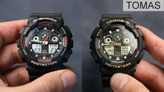 Red G-Shock VS golden G-Shock GA-100