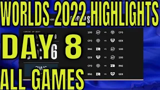 Worlds 2022 Highlights ALL GAMES Day 8 Group D + Knockout Stage Bracket Draw Show