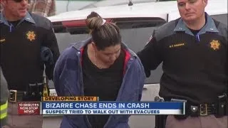 Police arrest female driver after chase