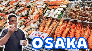 Kuromon Market Japanese Food Tour in Osaka Japan! 黒門市場 | Food Review