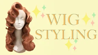 【Wig Styling Tutorial 】Vintage Waves. 50's style. Drag Queen. Basic Hair Roller Technique