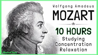 Mozart 10 Hours Studying Concentration Relaxation Playlist NONSTOP