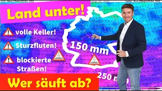 EXTREME UNWETTER durch heftige Sturzfluten! HIER wird's schlimm! Gewittervorhersage, Modellvergleich