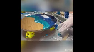 Crushedglasspcb How to pour an ocean wave