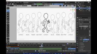 Blender 2D Animation Walk Cycle Tutorial